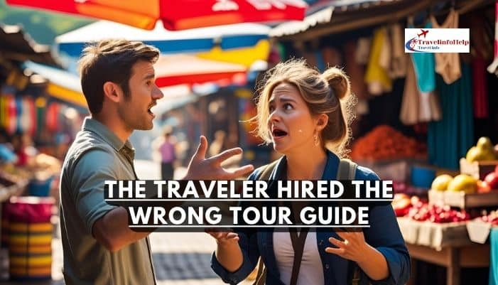 the traveler hired the wrong tour guide​