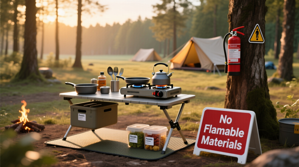 Camping Kitchen Setup Problems How To Build A Safe, Simple Cooking Zone