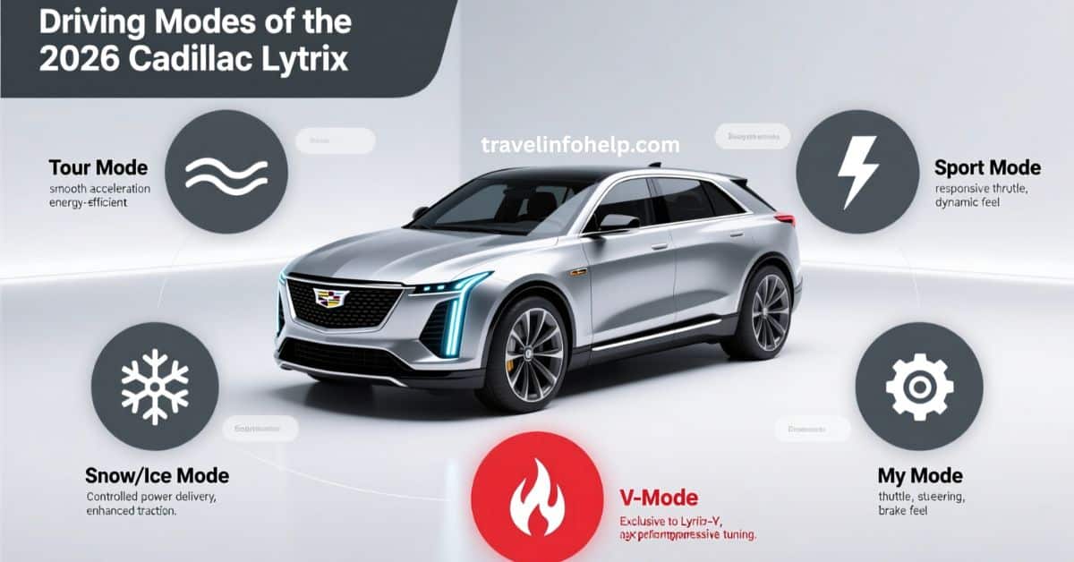 do the driving modes in cadillac lyriq offer different ranges or battery usages?